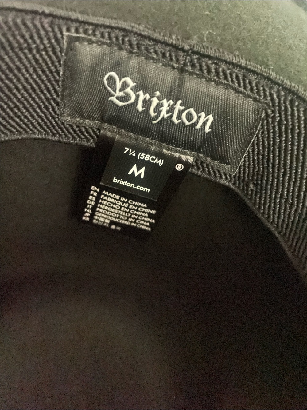 Brixton Black Wool Hat with Brown Braid Detail - Picture 3 of 3